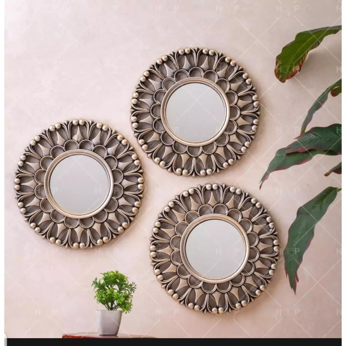 3 Peace Fancy Wall Mirror Décor Decoration Mount Tv Backdrop Party Room Hanging Suns