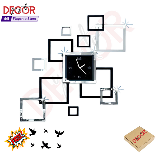 Yestodecor Acrylic Wall Clock Modern Design Clock Decoration Living Room