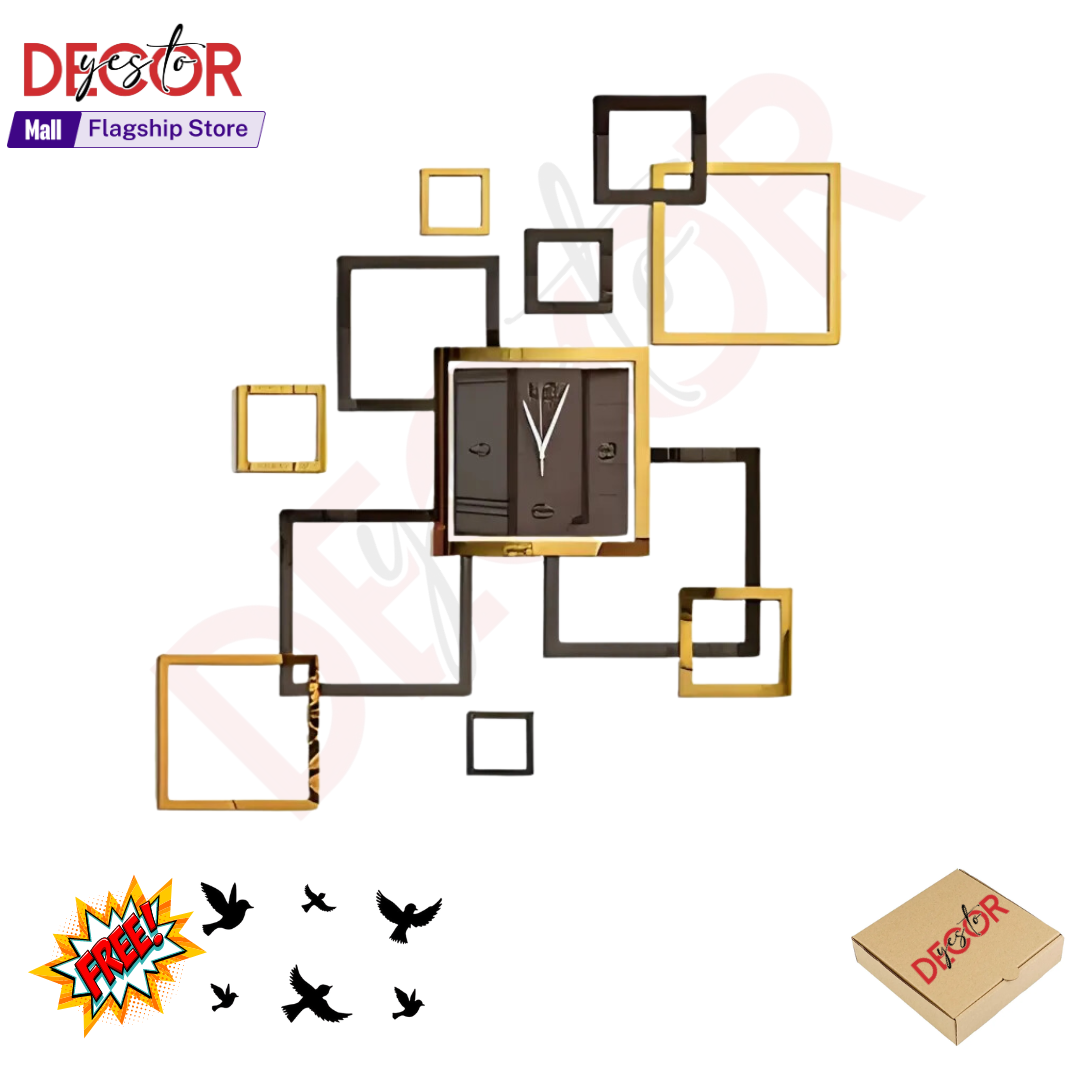 Yestodecor Acrylic Wall Clock Modern Design Clock Decoration Living Room